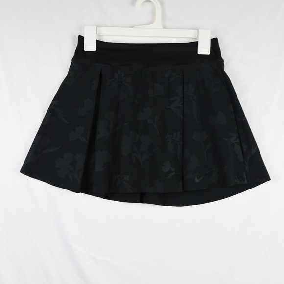 Nike Skirt Womens Small Black Floral Athletic Running Tennis Golf DA3098-010 - Picture 1 of 10
